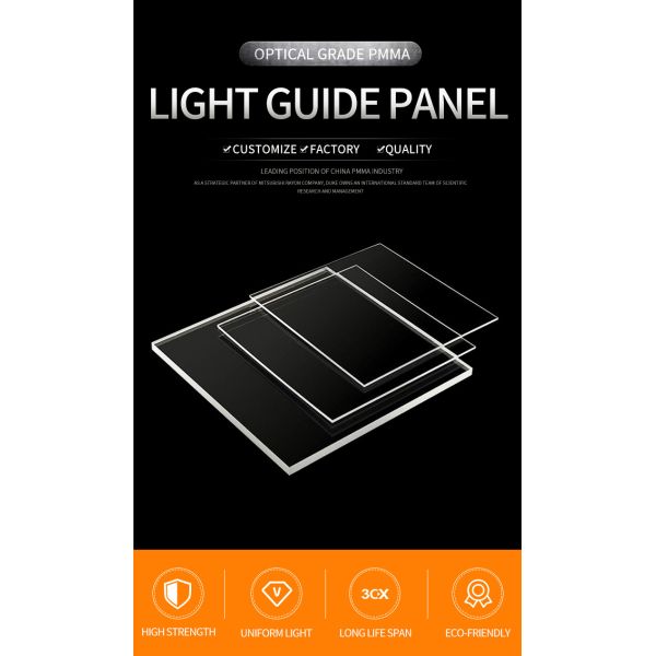92% светопроницаемость LGP акриловый лист с химической стойкостью для светодиодов