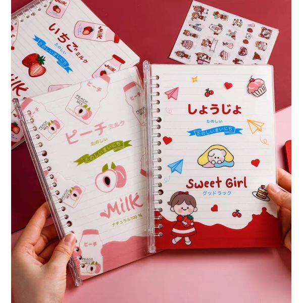 A5 A6 PU Leather Loose-Leaf Book Loose Pages Textbook Notebook