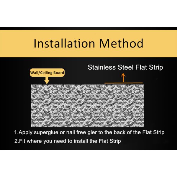 Gold Mirror Stainless Steel Trim Polishing Flat Metal Tile Trim For Furniture