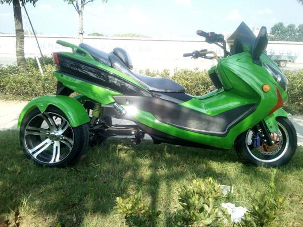 1000w Electric Moped Bike 3 Wheel Scooter Motorcycle With Brushless Motor
