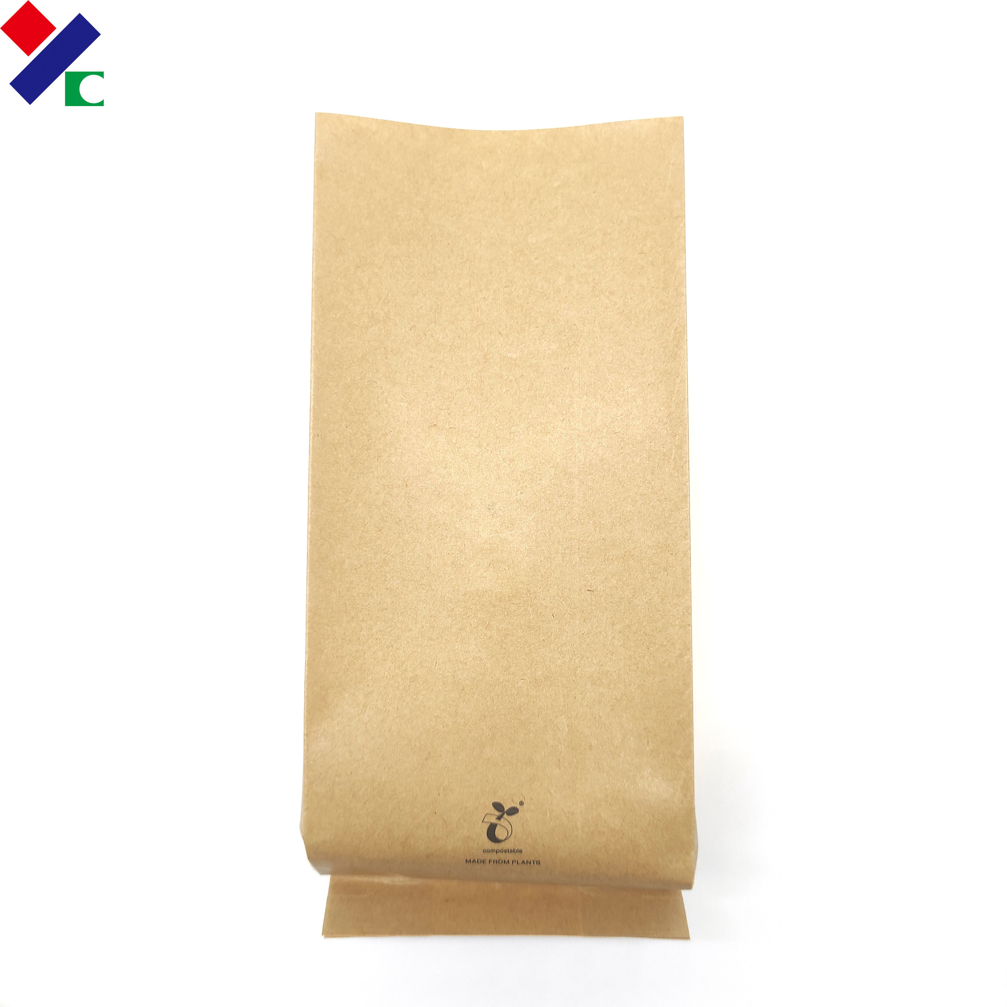 Жара - уплотнения PLA Kraft бумажные мешка Compostable сумки 100% кофе с клапаном и изготовленным на заказ логотипом