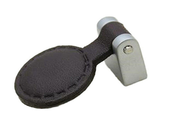 Single Hole Leather Drawer Pulls  Small Round Leather Knobs Metal Furniture Fittngs Brown Leather Dresser Handles