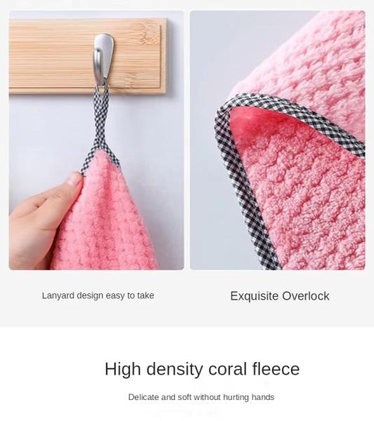 Stainless Steel Microfiber Dish Cloth 25x25cm Non-Stick Oil