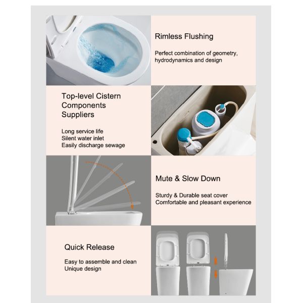 Sanitary Ware Bathroom Ceramic Water Closet One Piece Wc Toilet SWM8615