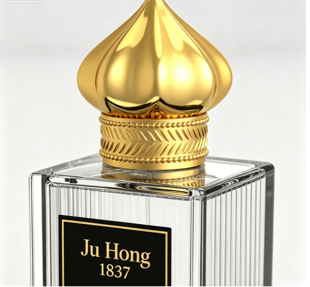 Luxury Gold Crown Zinc Alloy Perfume Bottle Cap for Premium Fragrance Packaging