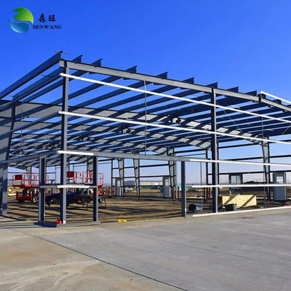 Optional Crane Steel Structure Workshop C Z Purlin And Alkyd Primer DFT 75um Paint Design