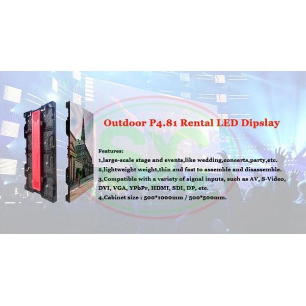 La vidéo polychrome de la puissance LED de Meanwell d'écrans de l'étape LED de P4.81 HD, 1920hz la vitesse de régénération, le Cd de l'éclat 4500, 500x500 /500x1000