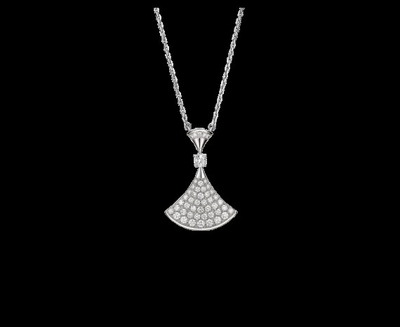 DIVAS’ DREAM necklace in 18 kt white gold with pavé diamonds. Ref. 350066 CL856965