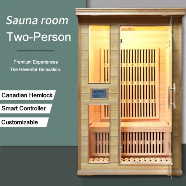 Деревянная ультракрасная комната сауны с канадским дизайном человека древесины 2 Hemlock