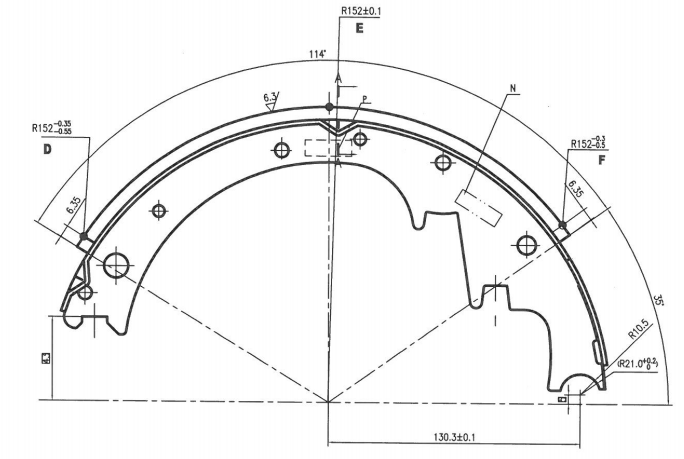 Iron Self Adjusting 12*2 RV Trailer Electric Brakes Shoes 6000-7000lbs