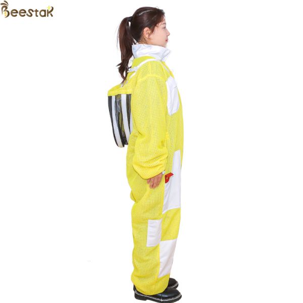 3 слоя Желтая пчеловодческая одежда Вентилируемый костюм для пчеловодства