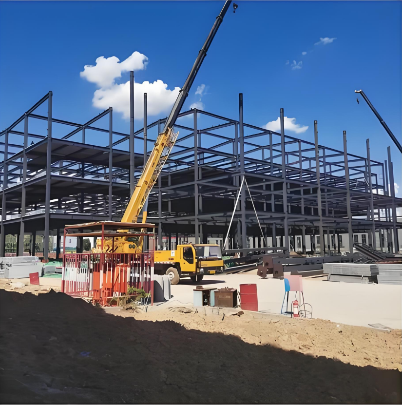 Clear Span Interior Steel Frame Warehouse with 500 kg/m² Load Capacity and Galvanized Anti-Rust Coating
