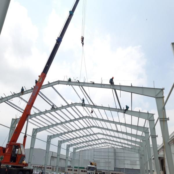Industrial Bolt Connection Galvanized Metal Building Construction Steel Structure Frame
