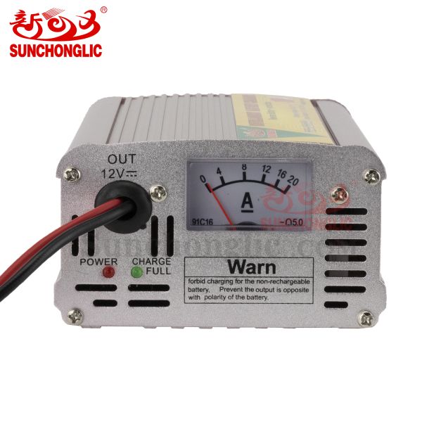 12V 10A AGM Gel Battery Charger with Three-Step Charging and 150V–250V AC Input for Lead-Acid Batteries