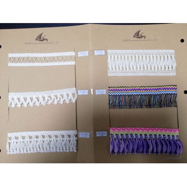 Vintage Petite Geo Woven Tapes , Fringe Lace Trim OEKO TEX 100 Approved