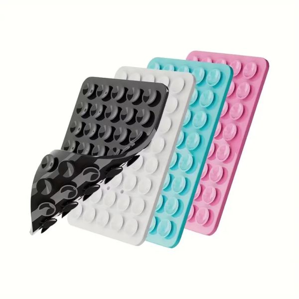 Portable 24 Sucker Silicone Mobile Phone Holder Soft Selfie Case Anti-Shock 2.5D Radian Simple Operation Hot Adhesive Paper Film
