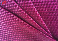 Tissu de velours de bout droit tricoté par impression de gravure de polyester, tissu brillant de tartan