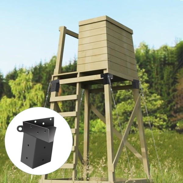 4x4 Powder Coated Carbon Steel Deer Blind Bracket for Pergolas and Metal Timber Connectors