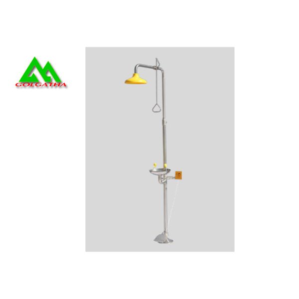 Stainless Steel Ophthalmic Equipment Stand Alone Eye Wash Station For Emergency