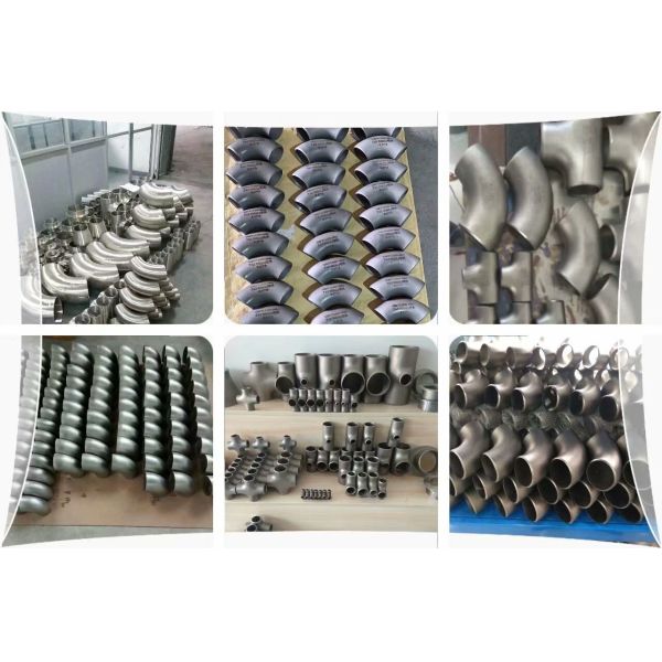 ASTM B363 GR2 Bending Titanium Pipe , Tee Reducer Pipe Fittings Pickled Surface