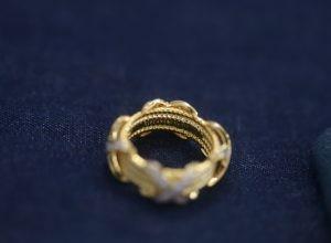 ODM 925 Silver 18K Gold Plated Ring Jewellery Zircon Eternity Band