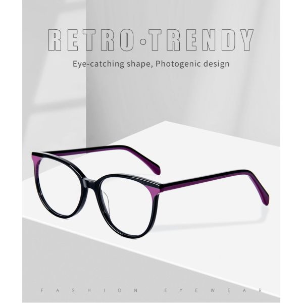 Дамы оправы оптических очков очков ацетата сертификата КЭ круглые