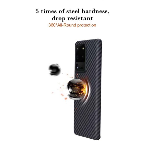 Крышка Кевлара случая Samsung S20 волокна углерода Aramid ультра защитная