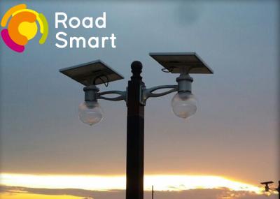 160lm/w Solar Powered Road Lights Double Arm Installation With Adjustable Solar Panel