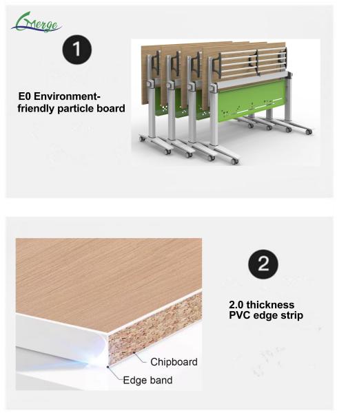 Easy To Clean and Durable Folding Table Multiple Pieces for Performance