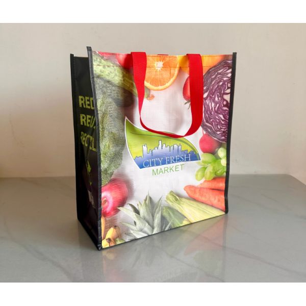 Printed Eco Grocery Printable Gift Reusable Recycled Non-Woven Laminate Promotional Custom Non Woven Shopping Tote Bag With Logo