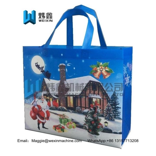 Custom Printed Logo Gift Non Woven Gift Shopping Bag For Christmas festival Market