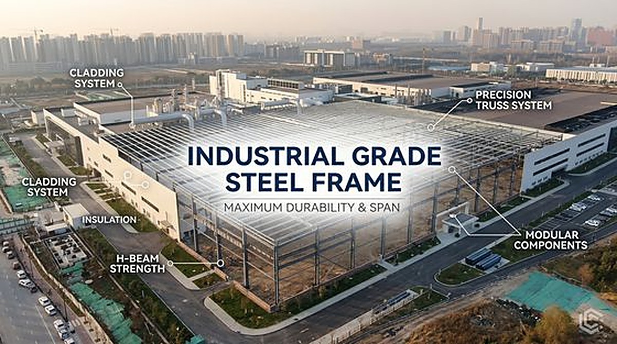 Weather Resistant Warehouse Steel Buildings Industrial Pre Engineered Building Construction 4m - 12m