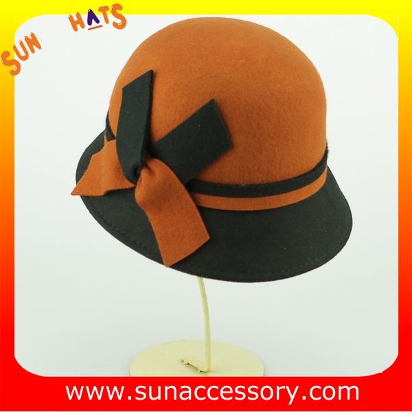 2044 ladies fashion hats wholesale ,100% Australia wool felt cloche hats