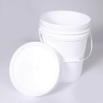 1.5 Pounds Round Large Plastic Storage Bucket With Sustainable White Snap On Lid