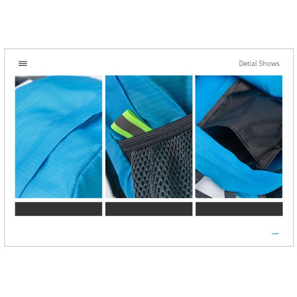 Ultralight Outdoor Sports Travel Back Pack with Custom Logo Print Pattern Zipper Closure