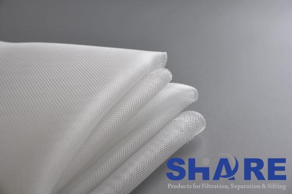 Food Grade Polyester Printing Mesh , DPP180T -27 Woven Filter Mesh in white