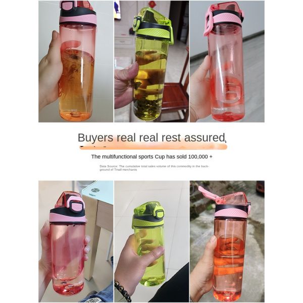 Compact Design 700ml 1000ml Cycling Water Bottle 1l Sports Water Bottle With Lift Clear Student Water Bottle For School Boy Hydrate With Reusable