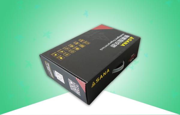 Boîte-cadeau imprimés par coutume de finition de Matt pour la serrure d'empreinte digitale, boîtes en carton ondulé