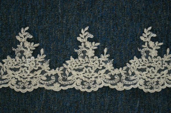 Embroidery Tulle Lace Border Beautiful Cord  Lace Trimming  For Wedding Dress