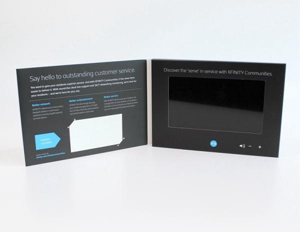 VIF Free Sample 7 inch Video Greeting Card , lcd video business cards for promotional activities