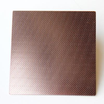 SS304 316 BA Finish PVD Rose Gold Colored Embossed Textured Stainless Steel Sheet Metal