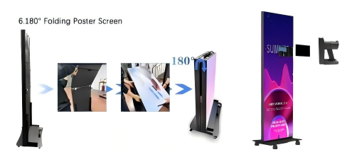 Foldable LED Poster Display/Ultra-slim poster screen