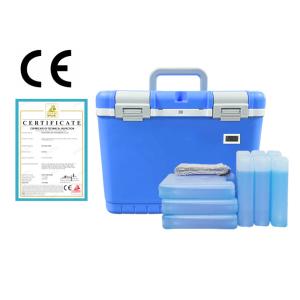 FS-10L Hard Medical Cooler Box With 24 Hours Ice Retention Hinged With Secure Latch Durable Portable Insulated Cooler Box Optional Temperature Display
