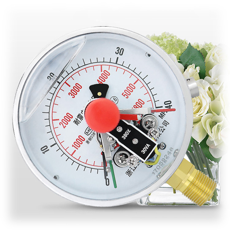 30VA 220V 380V Liquid Filling Electrical Contact Vacuum Pressure Gauges Manometer