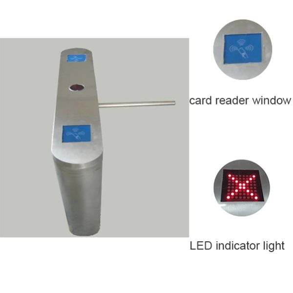 Турникет откидной рукоятки RFID нержавеющей стали входа офиса с шириной прохода 600mm
