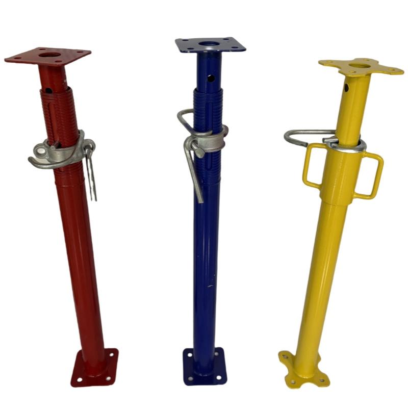 Adjustable Steel Prop with 500 kg Weight Capacity Secure Hook Locking System and External Thread Wing Nut Adjustment for Concrete Formwork