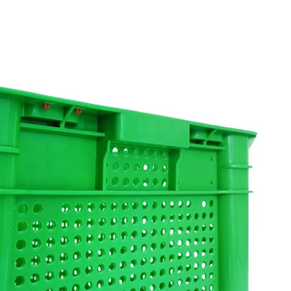 Vented Collapsible Plastic Storage Crate for Durable and Lightweight Storage