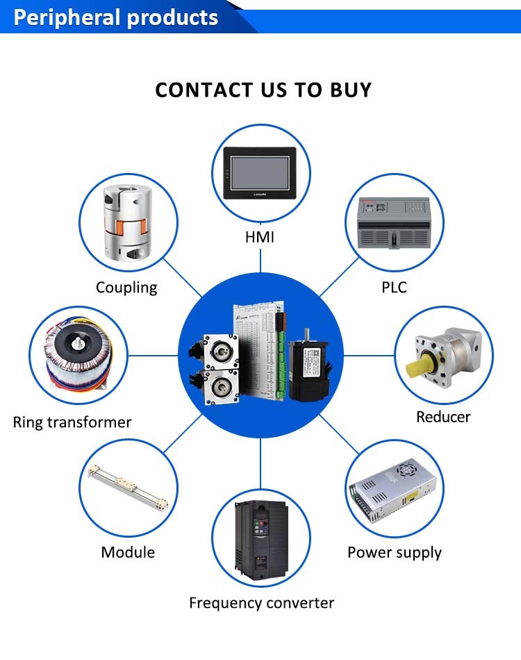 Lichuan 3A DC Closed Loop Stepper Motor Drivers Kit 3.5N.m 2 Phase Nema24 DC24V~50V 4.0/5.0/5.8A 1000PPR