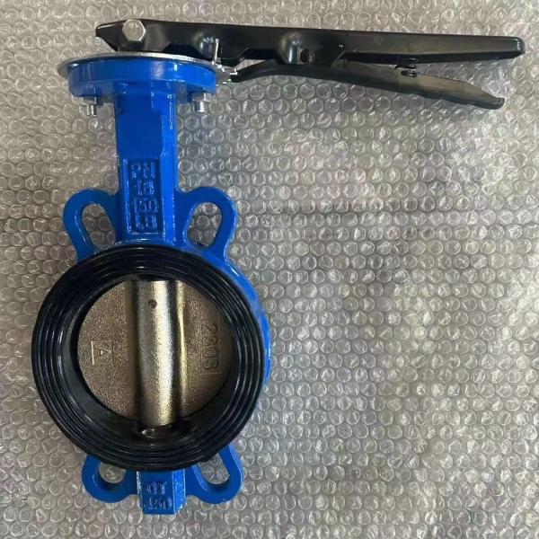 PN16 Classe150 Máquina de manuseio do corpo de ferro dúctil Wafer Butterfly Valve para gás de óleo de água