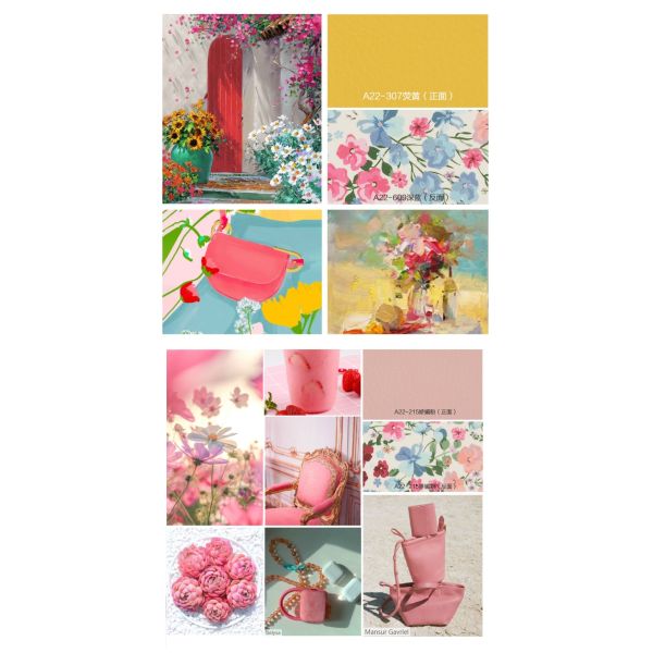 Ручная сумочка с цветочной печатью из PU кожи толщиной 1,5 мм, двусторонняя фальшивая кожа